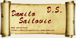 Danilo Sailović vizit kartica
